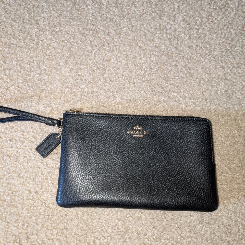 Coach Large double zip wristlet